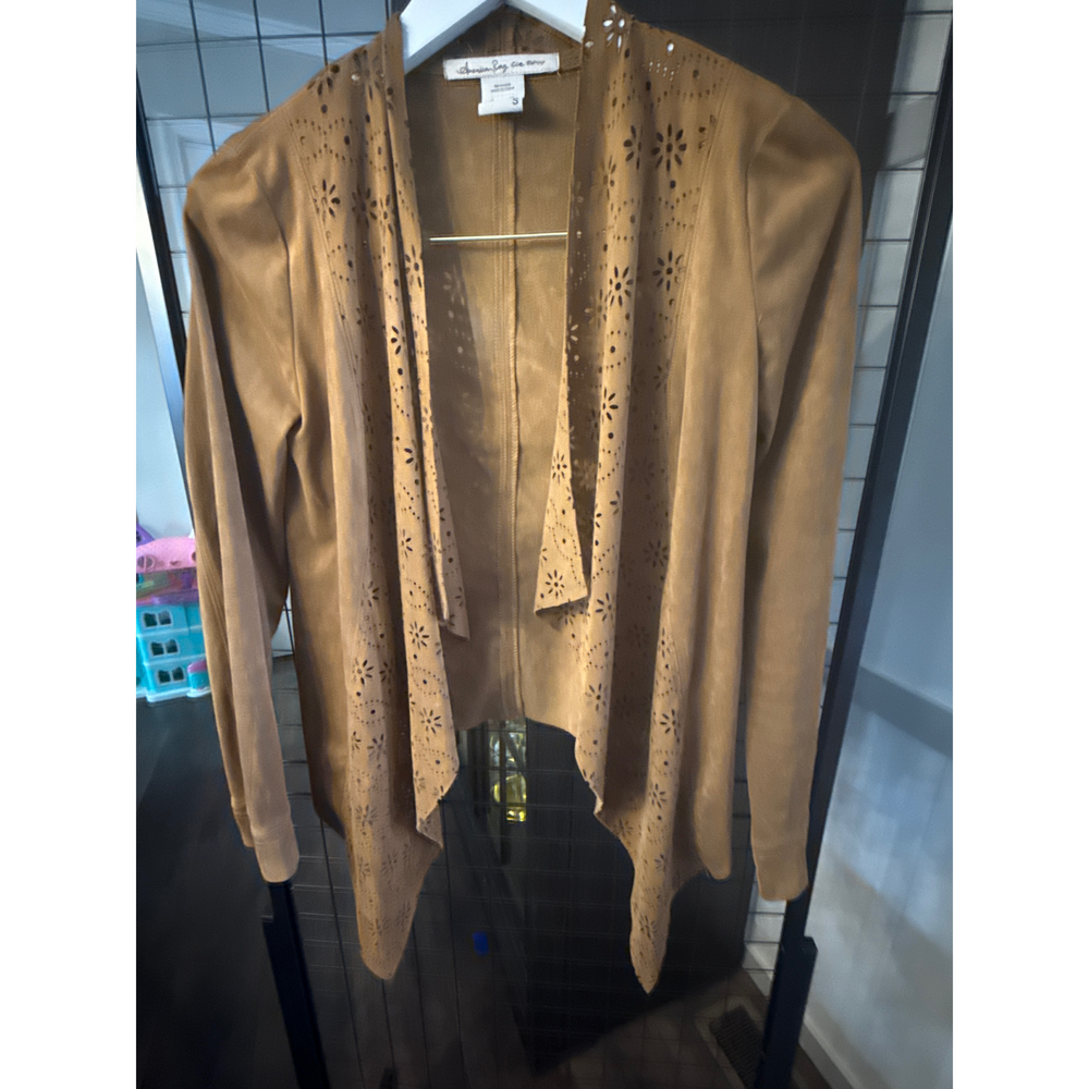 American Rag Cie Faux Suede Statement Jacket in Brown - Picture 1 of 3